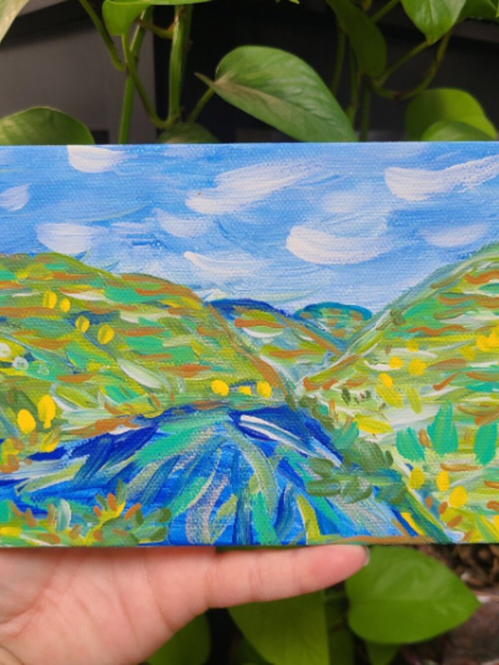 River Vibes Landscape Original Painting - River Wall Art Impressionist Art